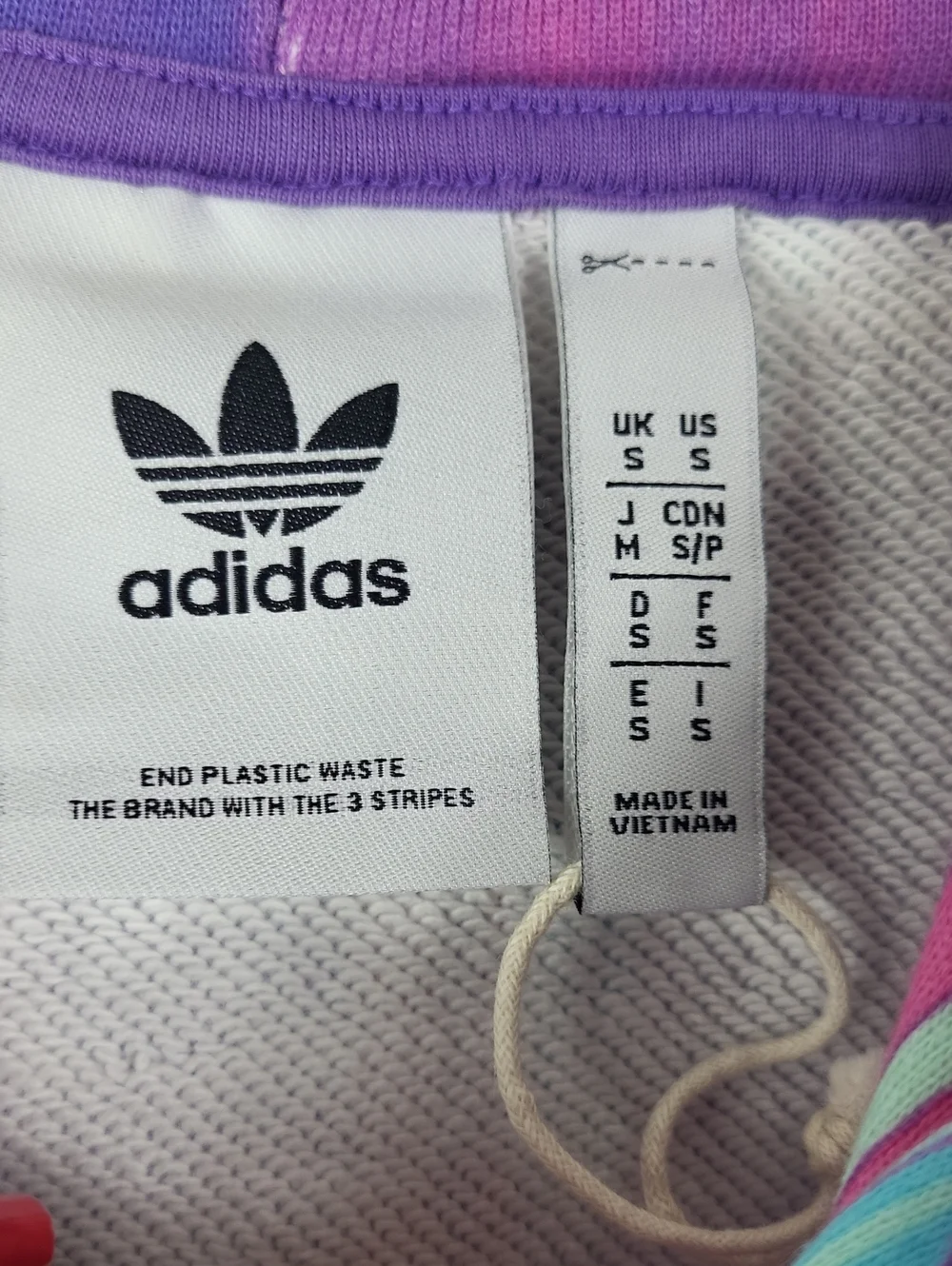 adidas Hyperreal Allover Print Hoodie Purple Men's Sweatshirt. Size S